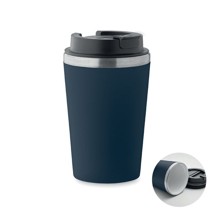 Gobelet publicitaire revêtement céramique 350 ml BLERM Bleu marine